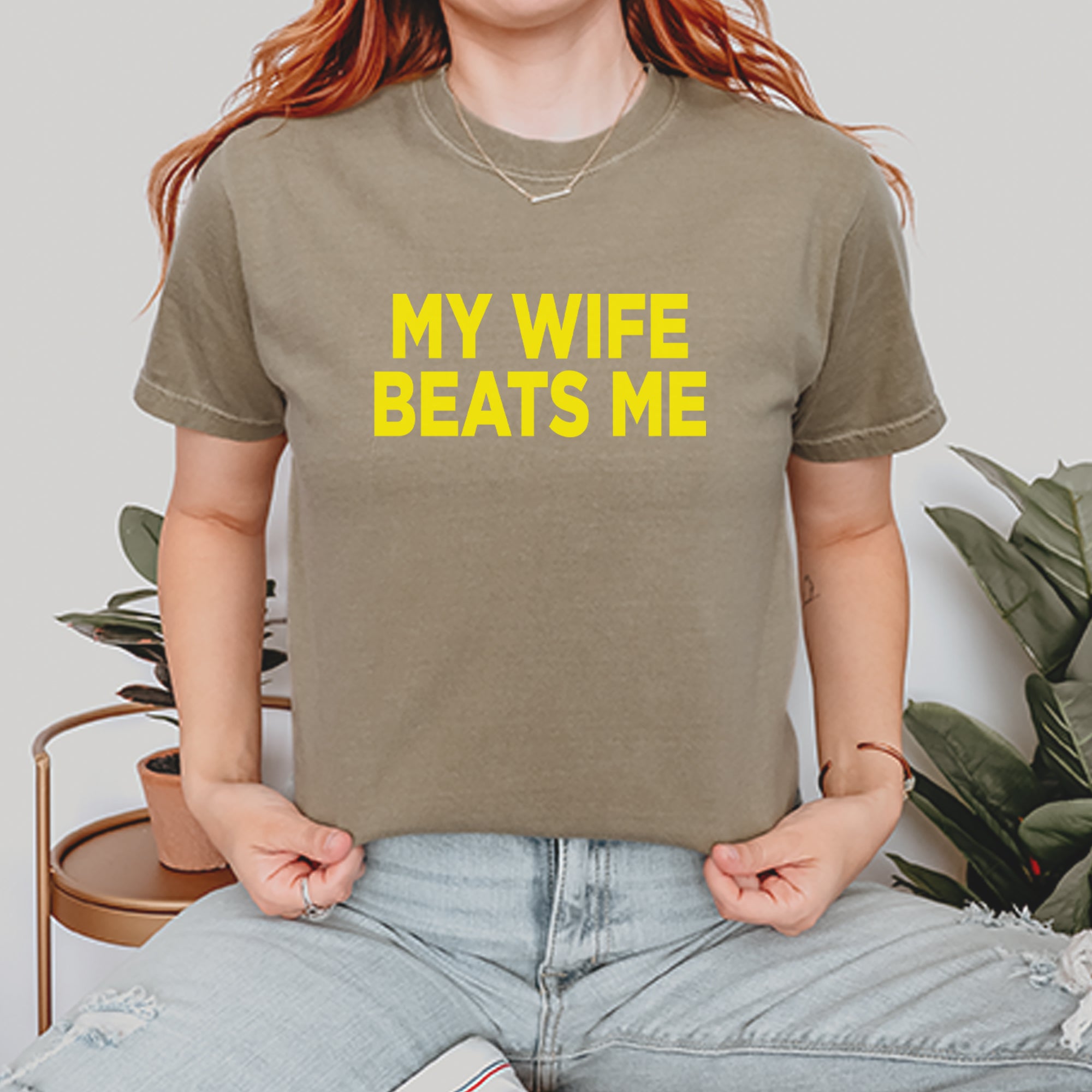 My Wife Beats Me Funny Vintage Soft Unisex T-shirt 