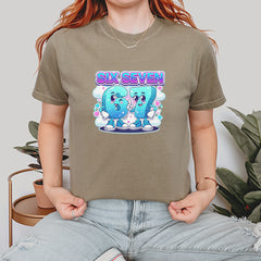 67 Six Seven Meme Kawaii Cloud Vintage Soft Unisex T-shirt 