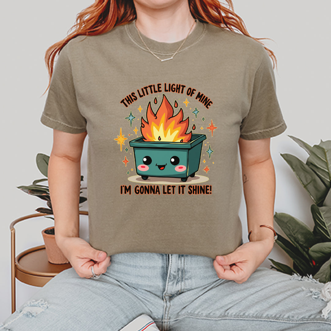This Little Light of Mine Dumpster Fire Smile Face Vintage Soft Unisex T-shirt 