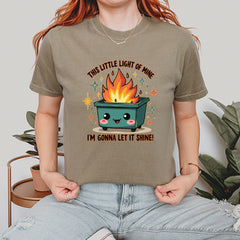 This Little Light of Mine Dumpster Fire Smile Face Vintage Soft Unisex T-shirt 