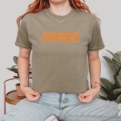 Showgirl Orange Glitter Vintage Soft Unisex T-shirt 
