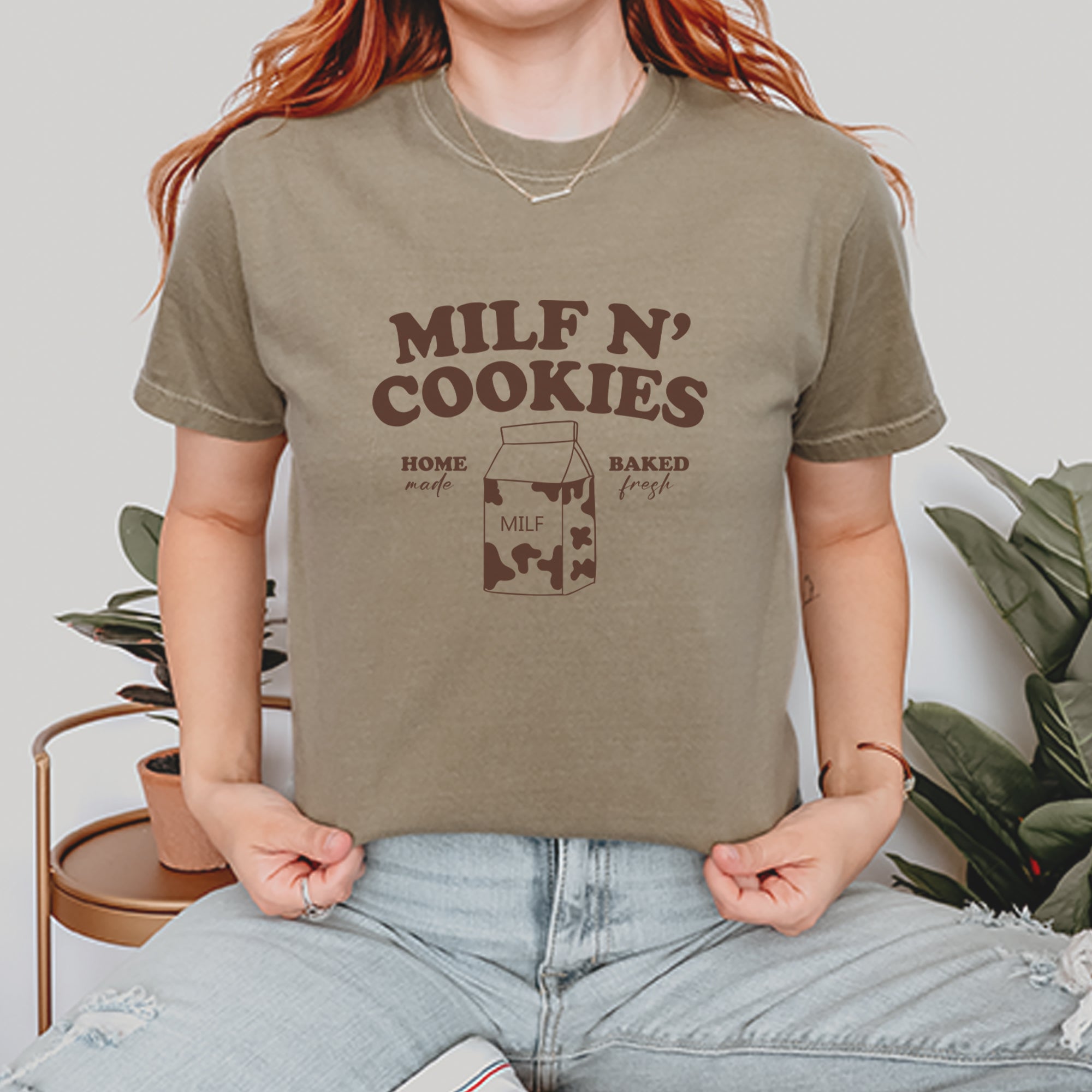 Milf And Cookies Vintage Soft Unisex T-shirt 