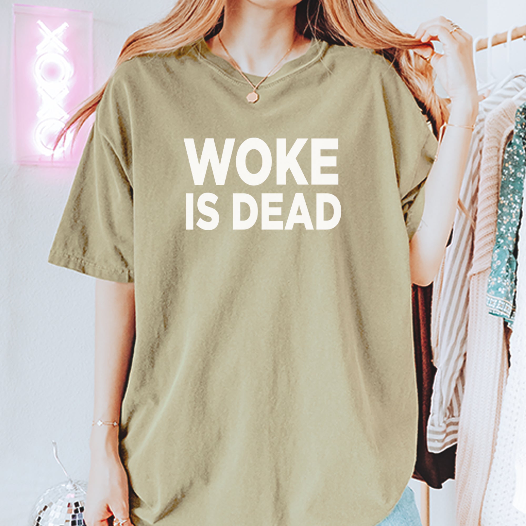 Woke Is Dead Satire Vintage Soft Unisex T-shirt 