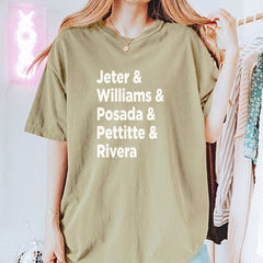Jeter & Williams & Posada & Pettitte & Rivera Vintage Soft Unisex T-shirt 