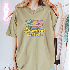 Golden Girls Forever Retro Sunset Vintage Soft Unisex T-shirt 