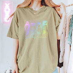 Spooky Season Cute Pastel Halloween Design Vintage Soft Unisex T-shirt 