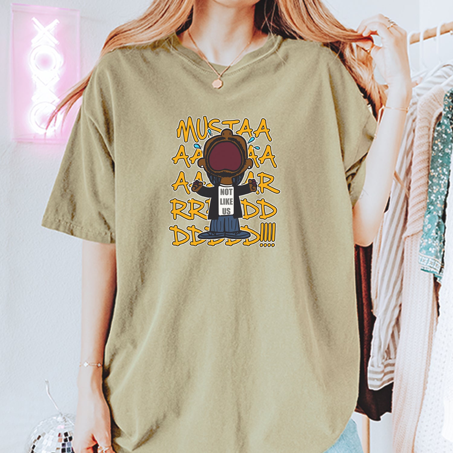 MUSTARD! Not Like Us Tv Off Vintage Soft Unisex T-shirt 