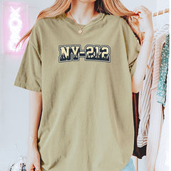 New York City 212 Area Code Skyline  Vintage Soft Unisex T-shirt 