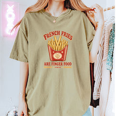 French Fries Are Finger Food IYKYK Vintage Soft Unisex T-shirt 