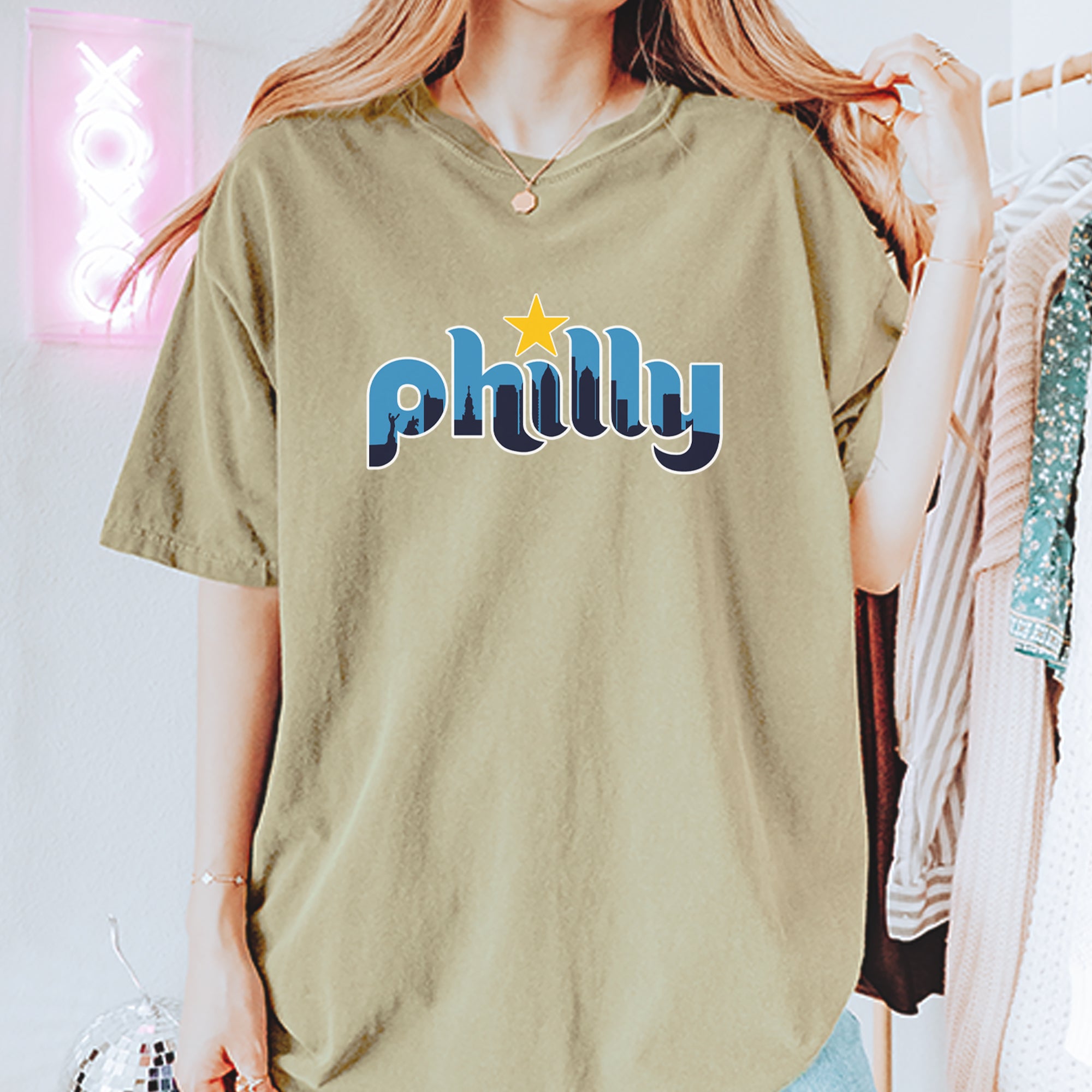 Skyline Philly Philadelphia Vintage Soft Unisex T-shirt 