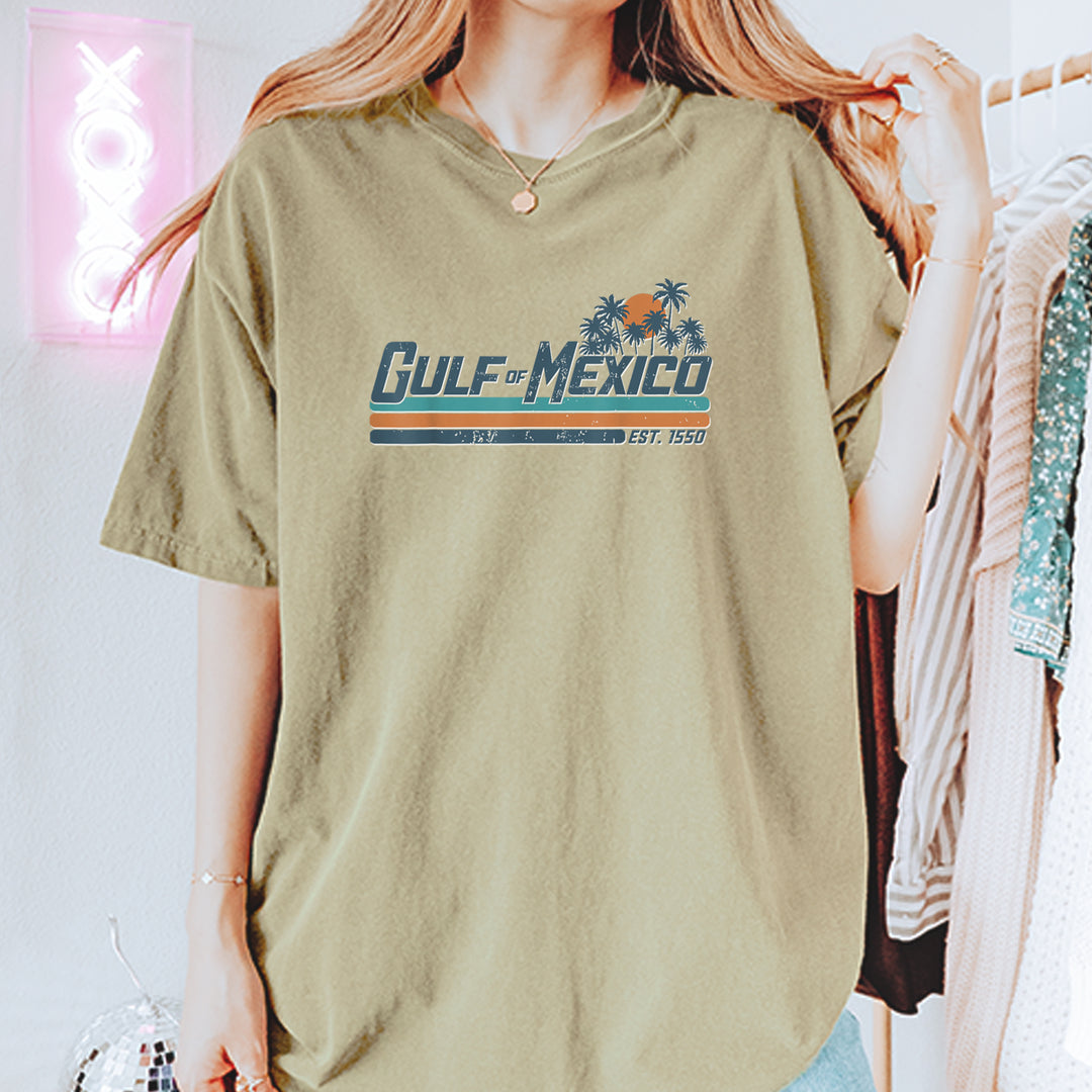 Gulf Of Mexico Established Year 1550 Vintage Soft Unisex T-shirt 