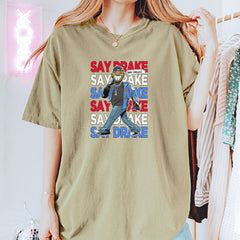 Say Drake Smiling Meme Mustard Vintage Soft Unisex T-shirt 