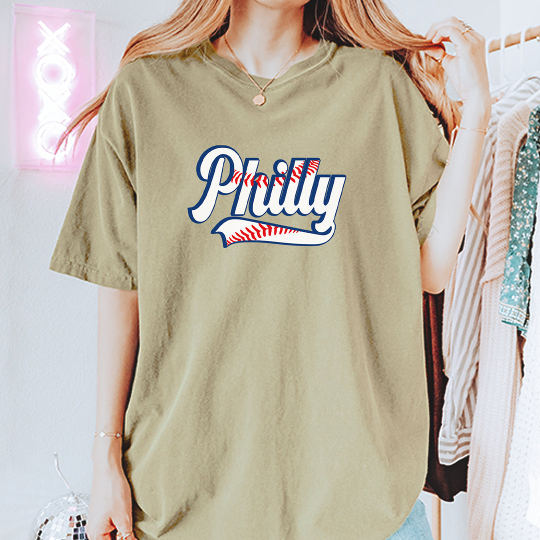 Philly Baseball Stitching Vintage Soft Unisex T-shirt 