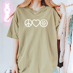 Peace, Love and TLC Dog Rescue Vintage Soft Unisex T-shirt 