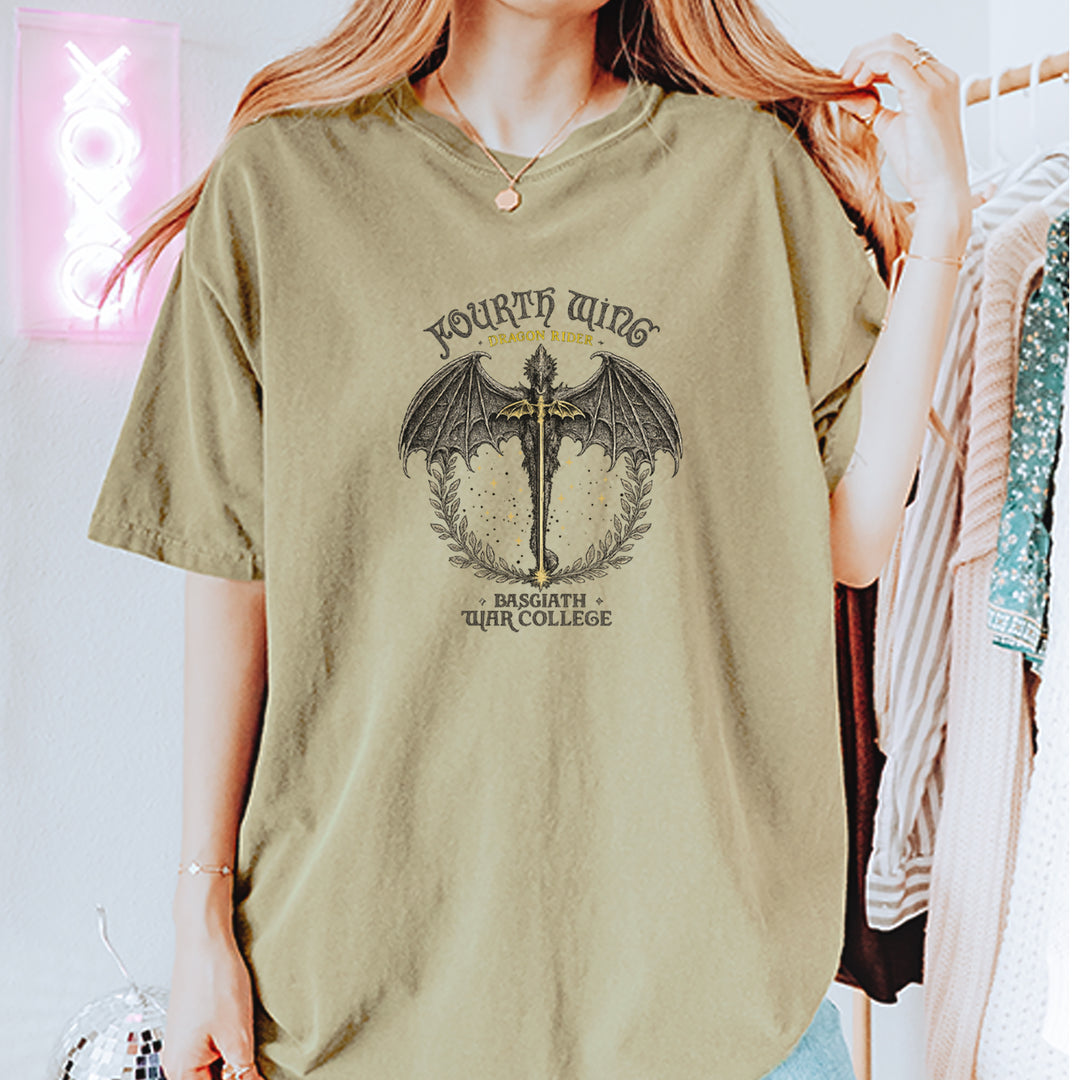Fourth Wing Dragon Rider Vintage Basgiath War College Vintage Soft Unisex T-shirt 