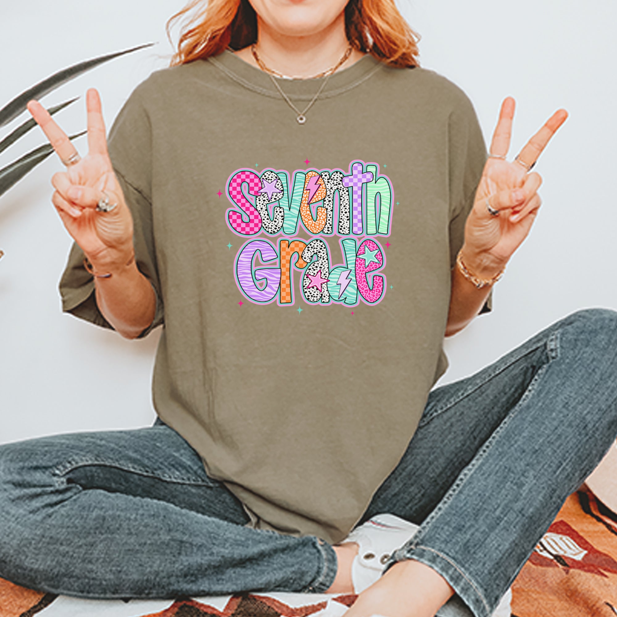 Seventh Grade Swagger Colorful Back to School Vintage Soft Unisex T-shirt 