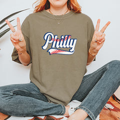 Philly Baseball Stitching Vintage Soft Unisex T-shirt 