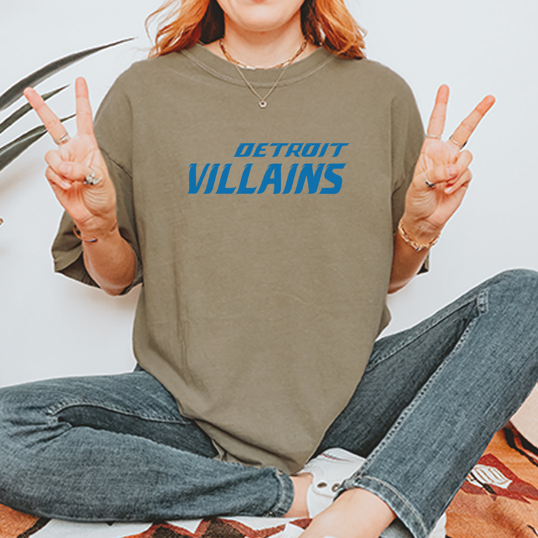 Detroit Villains Grit Football Vintage Soft Unisex T-shirt 