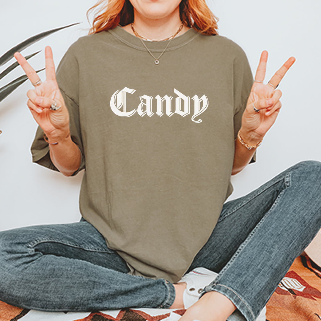 Candy Gothic Lettering Vintage Soft Unisex T-shirt 