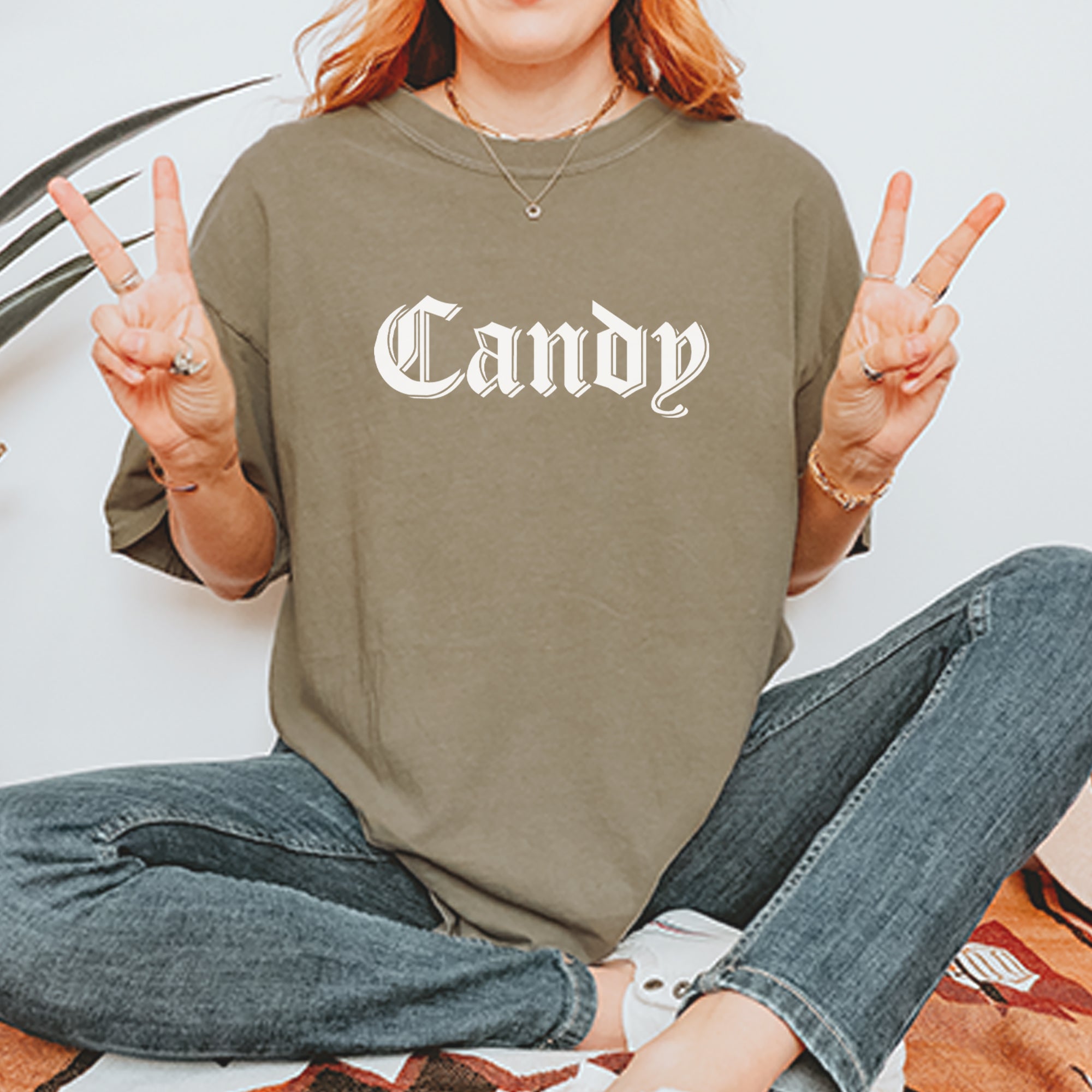 Candy Gothic Lettering Vintage Soft Unisex T-shirt 