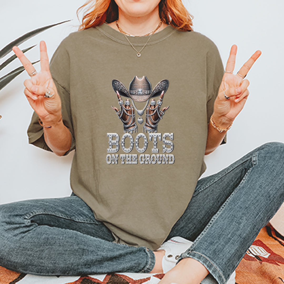 Boots On The Ground Bling Vintage Soft Unisex T-shirt 