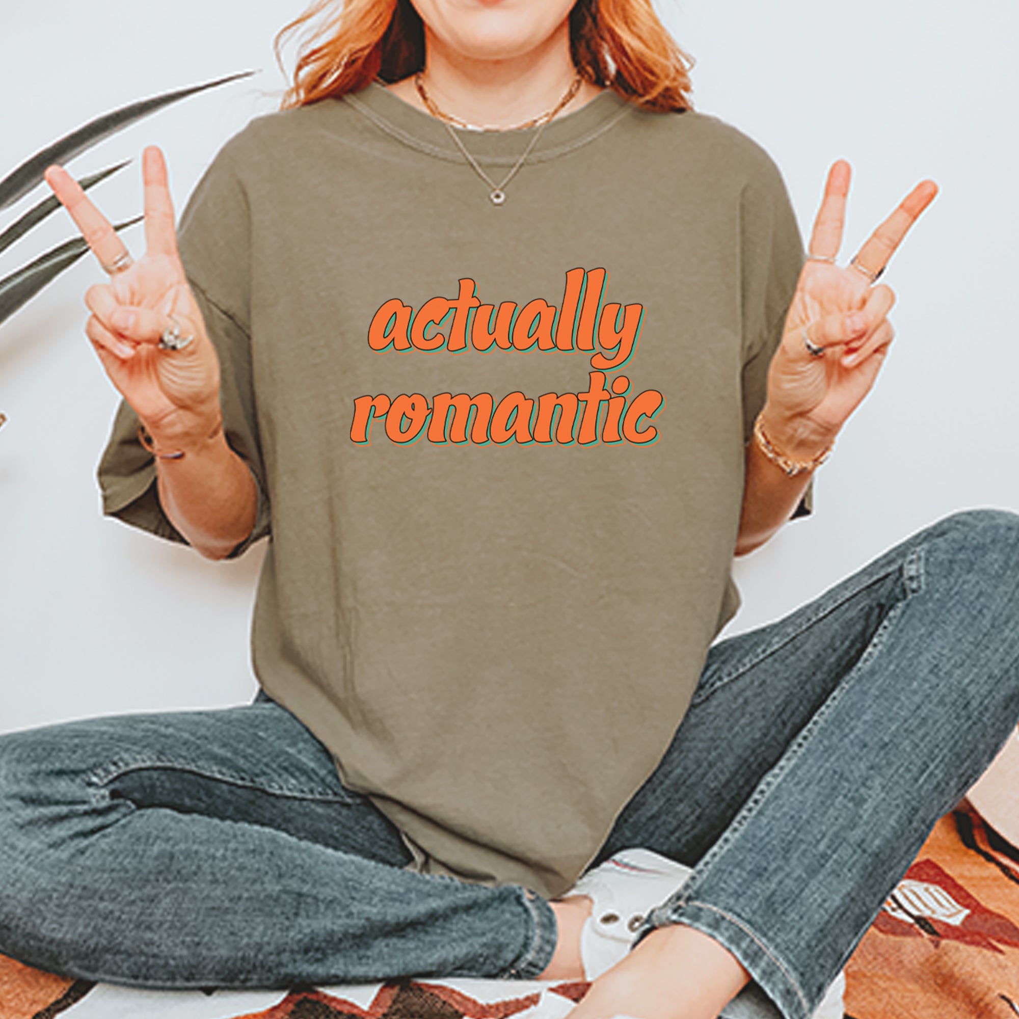 Actually Romantic Vintage Soft Unisex T-shirt 