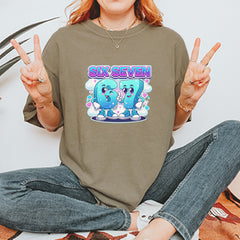 67 Six Seven Meme Kawaii Cloud Vintage Soft Unisex T-shirt 