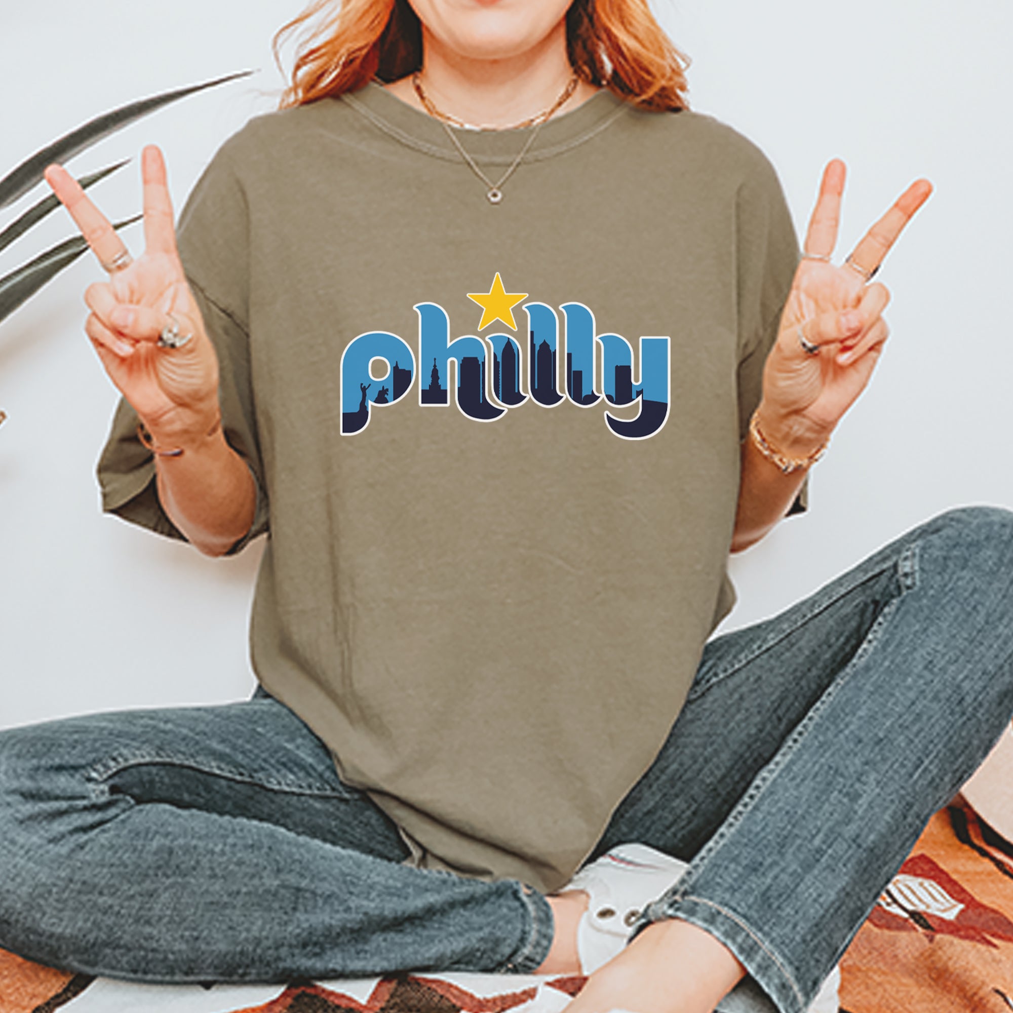 Skyline Philly Philadelphia Vintage Soft Unisex T-shirt 