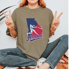Atlanta Georgia Batter Up Vintage Soft Unisex T-shirt 