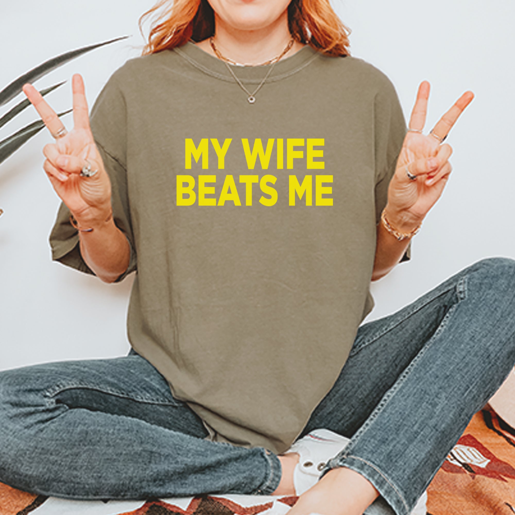 My Wife Beats Me Funny Vintage Soft Unisex T-shirt 