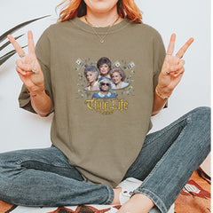 Golden Chain Thug Life Girls Vintage Soft Unisex T-shirt 