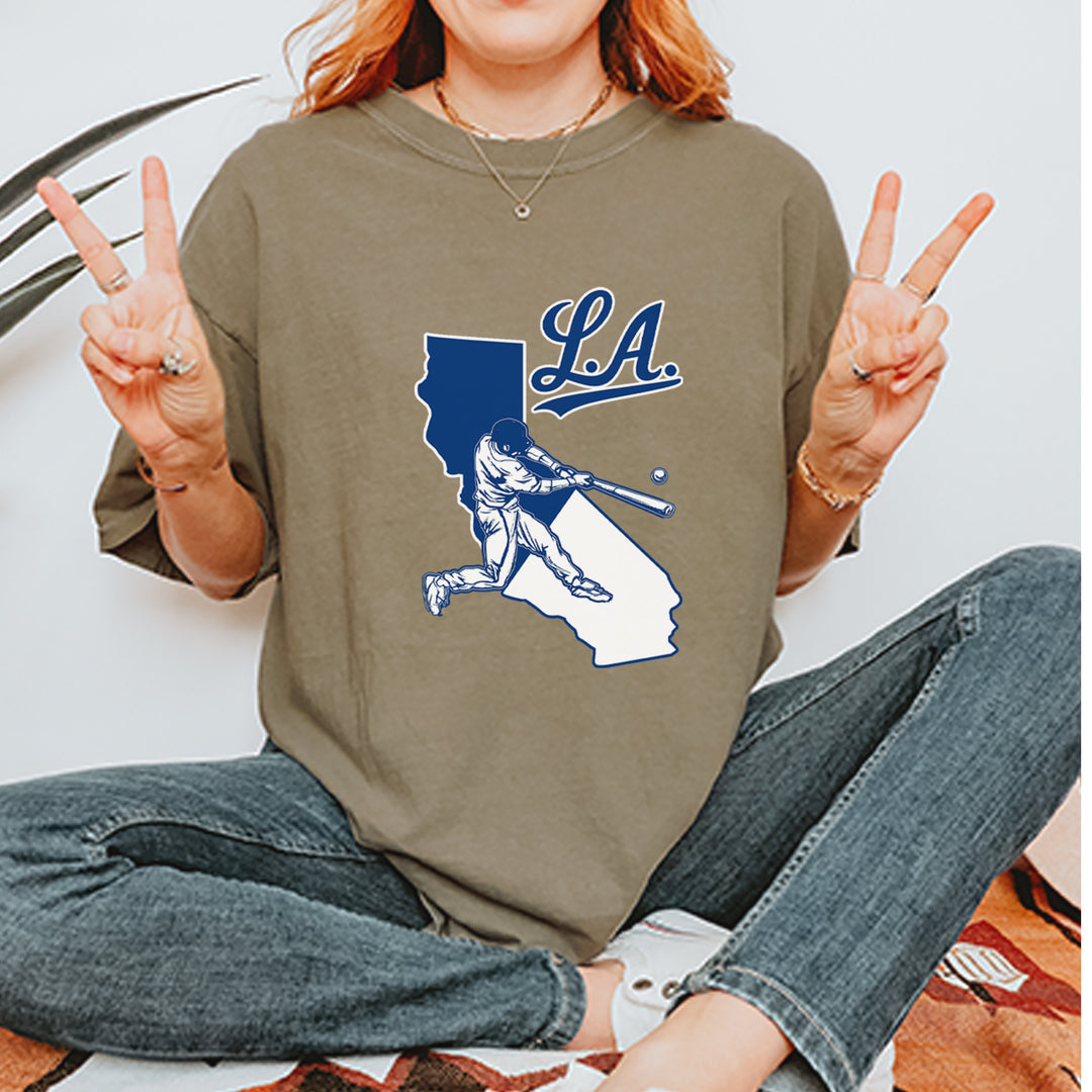 Los Angeles Baseball Batter Up Vintage Soft Unisex T-shirt 