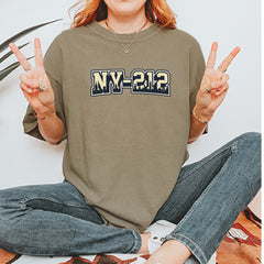 New York City 212 Area Code Skyline  Vintage Soft Unisex T-shirt 