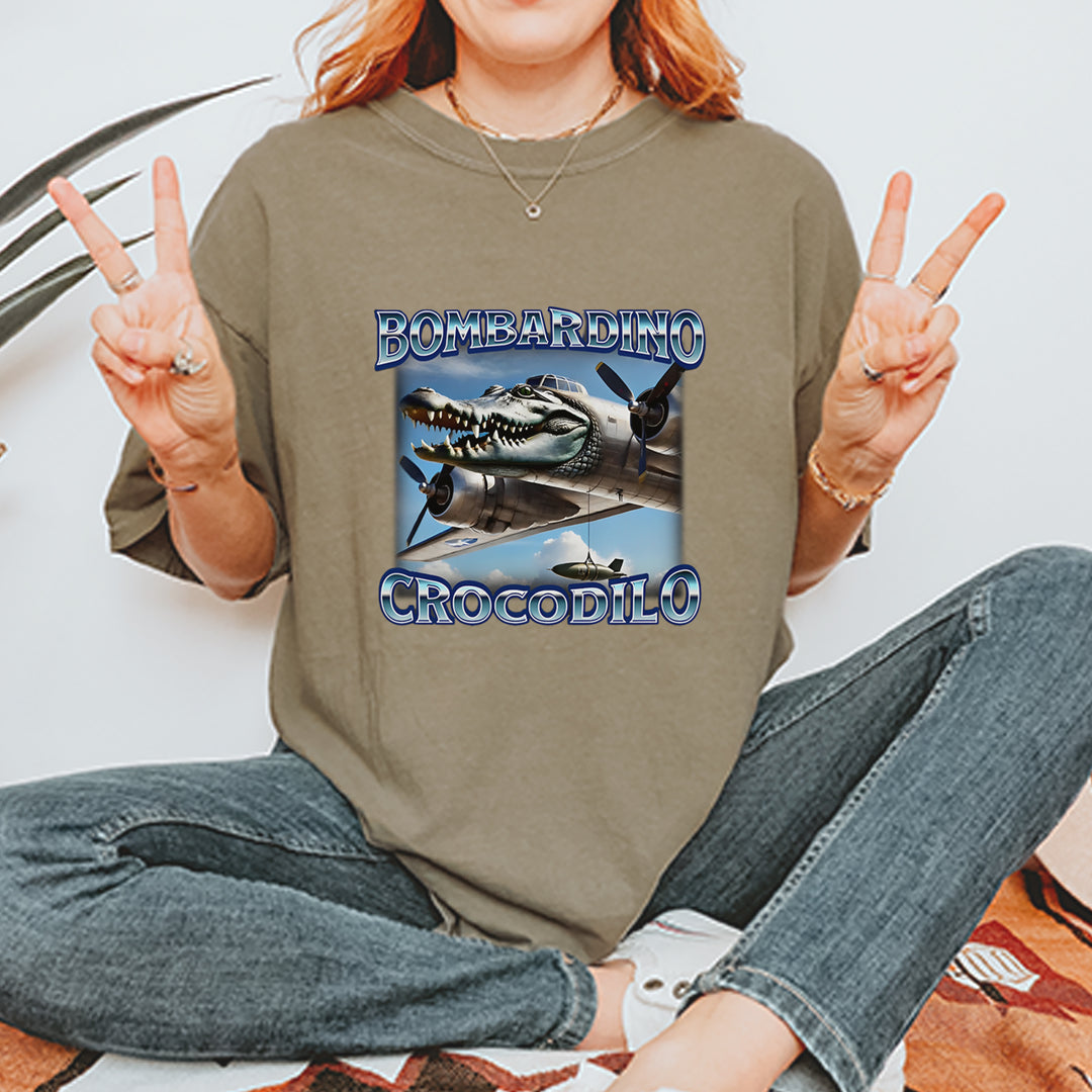 Bombardino Crocodilo Brainrot Vintage Soft Unisex T-shirt 