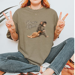 Punch Brave Together Stuffed Animal Vintage Soft Unisex T-shirt 