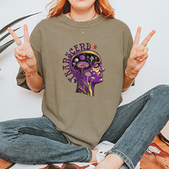 Psychedelic Cosmic Mushroom Head Vintage Soft Unisex T-shirt 