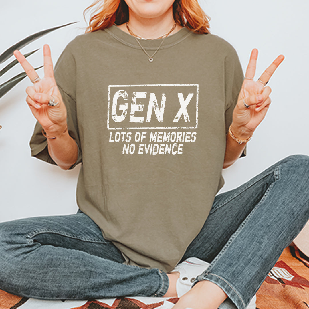 Gen X Lots of Memories No Evidence Nostalgia Vintage Soft Unisex T-shirt 