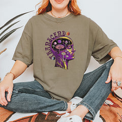 Psychedelic Cosmic Mushroom Head Vintage Soft Unisex T-shirt 