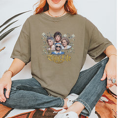 Golden Chain Thug Life Girls Vintage Soft Unisex T-shirt 