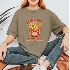 French Fries Are Finger Food IYKYK Vintage Soft Unisex T-shirt 