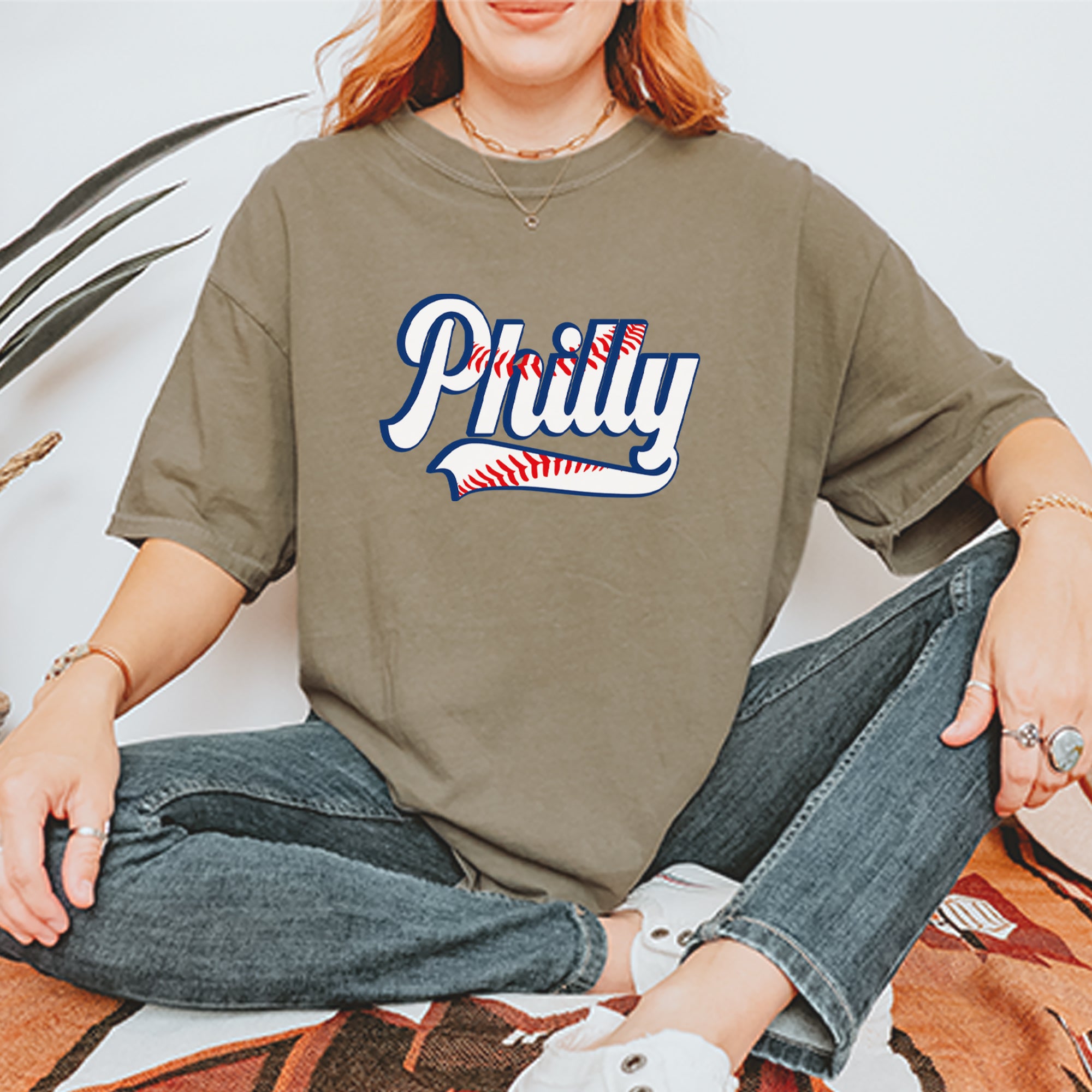 Philly Baseball Stitching Vintage Soft Unisex T-shirt 