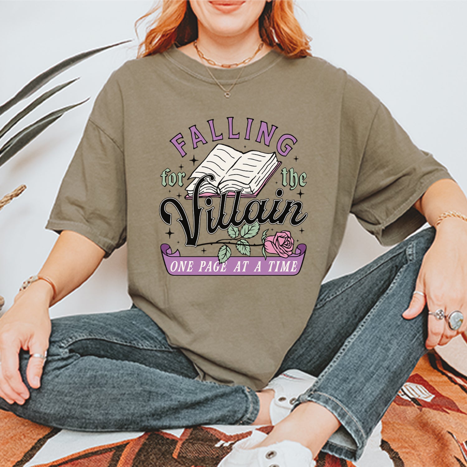 Falling For The Villain One Page At A Time Vintage Soft Unisex T-shirt 