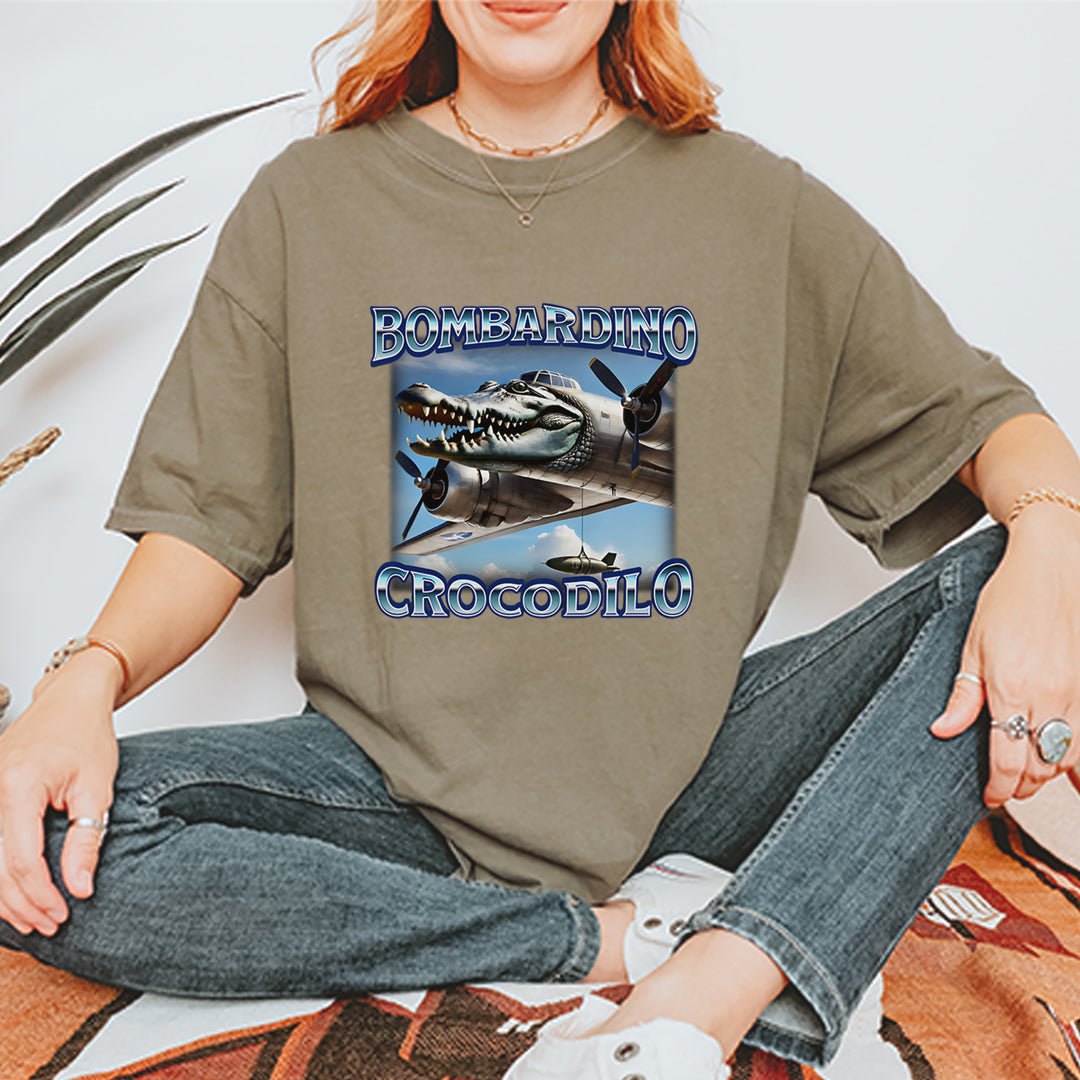 Bombardino Crocodilo Brainrot Vintage Soft Unisex T-shirt 