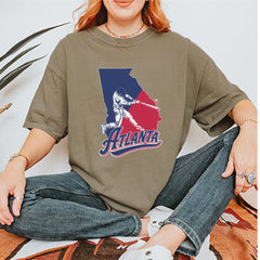Atlanta Georgia Batter Up Vintage Soft Unisex T-shirt 
