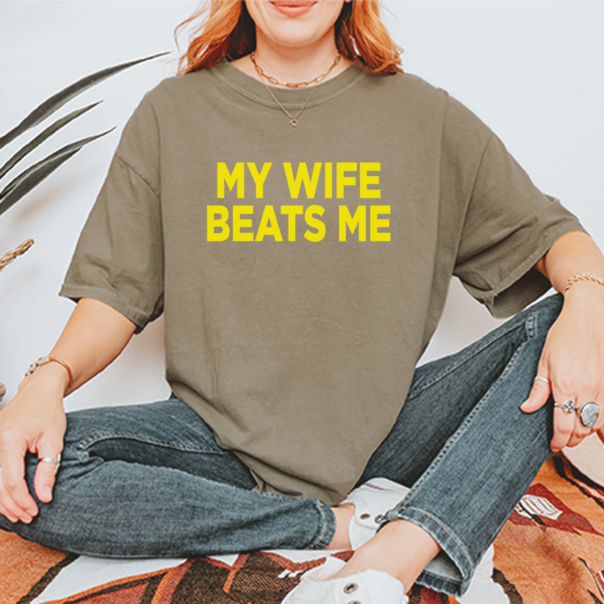 My Wife Beats Me Funny Vintage Soft Unisex T-shirt 