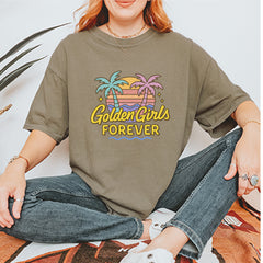Golden Girls Forever Retro Sunset Vintage Soft Unisex T-shirt 