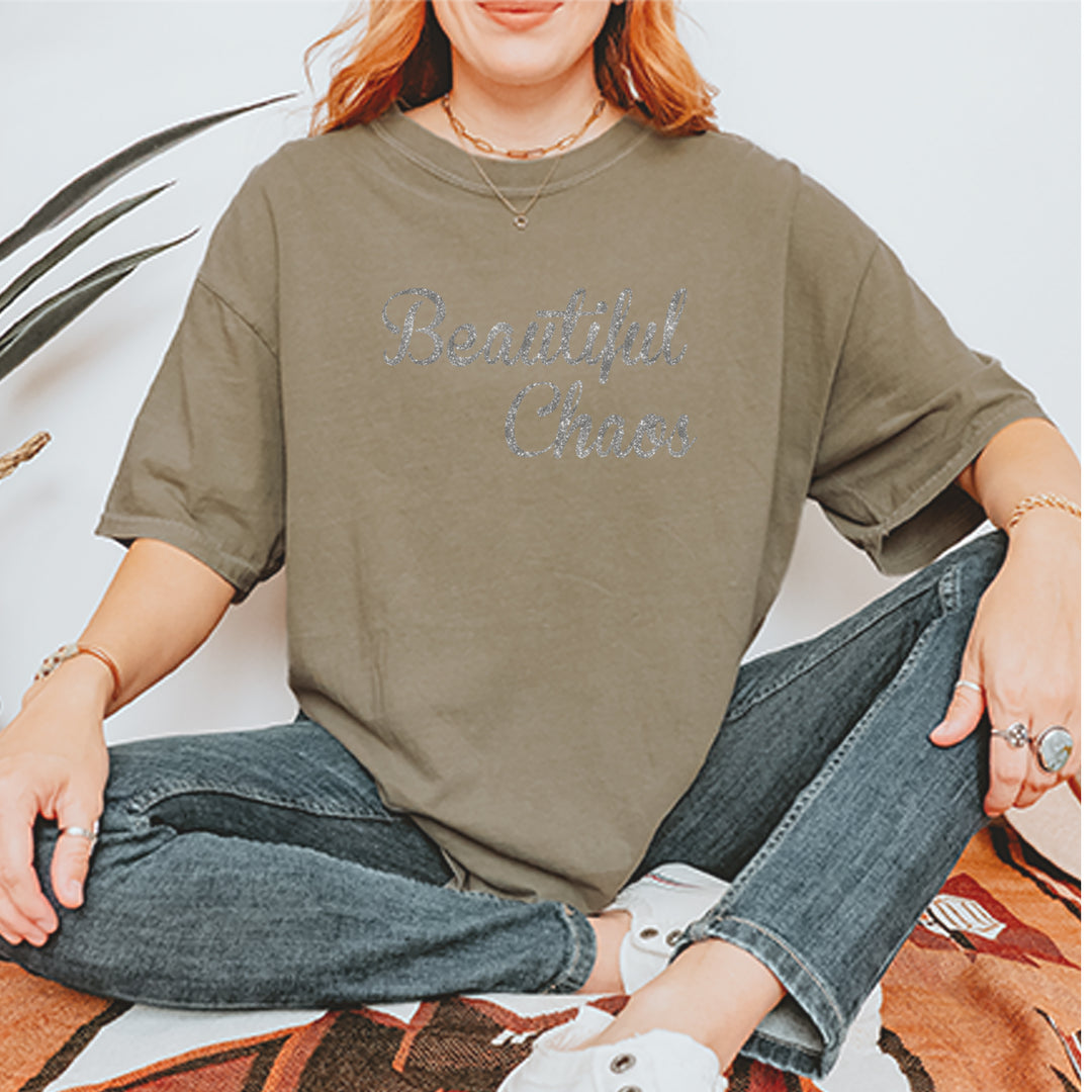 Beautiful Chaos Glitter Music Festival Vintage Soft Unisex T-shirt 