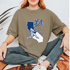 Los Angeles Baseball Batter Up Vintage Soft Unisex T-shirt 