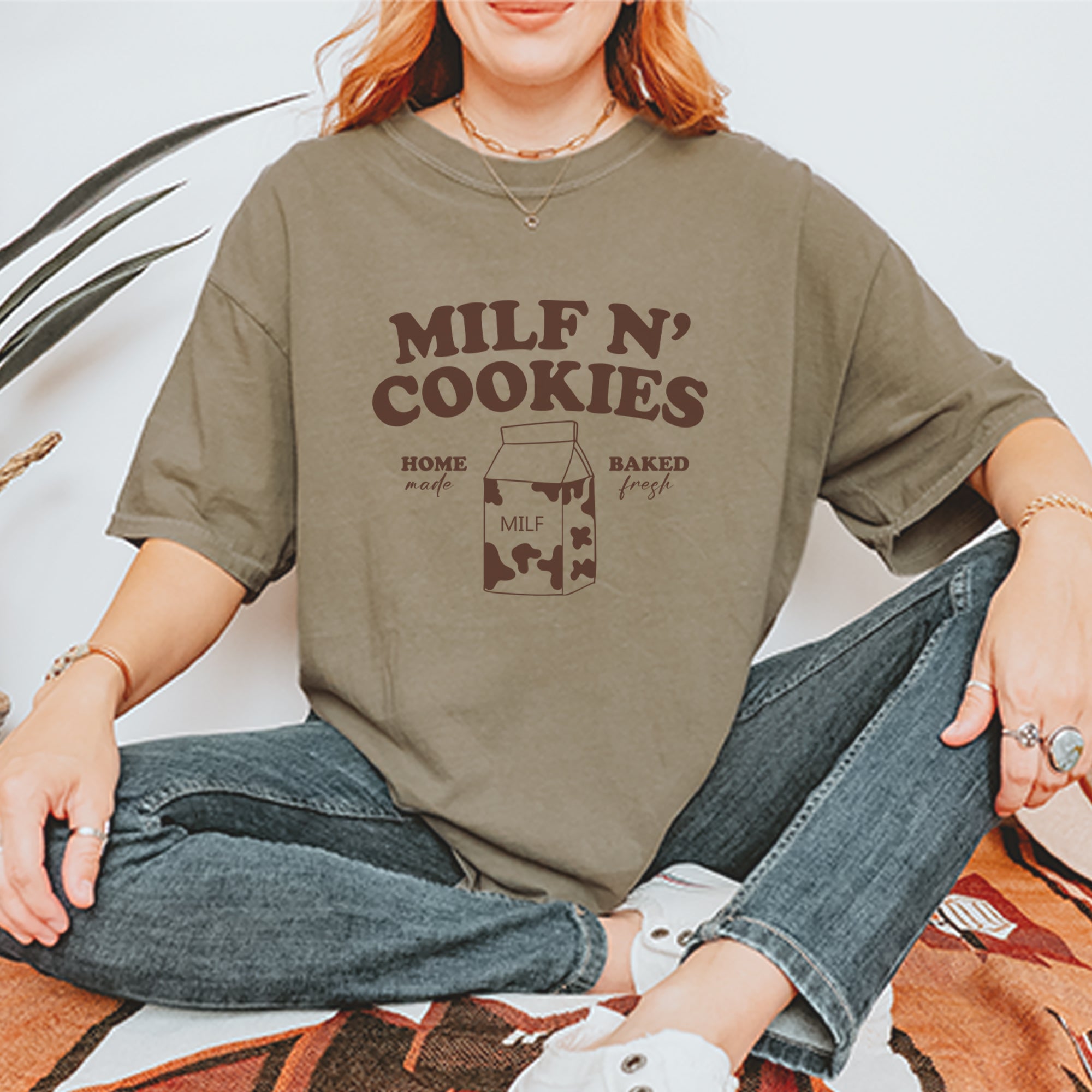 Milf And Cookies Vintage Soft Unisex T-shirt 