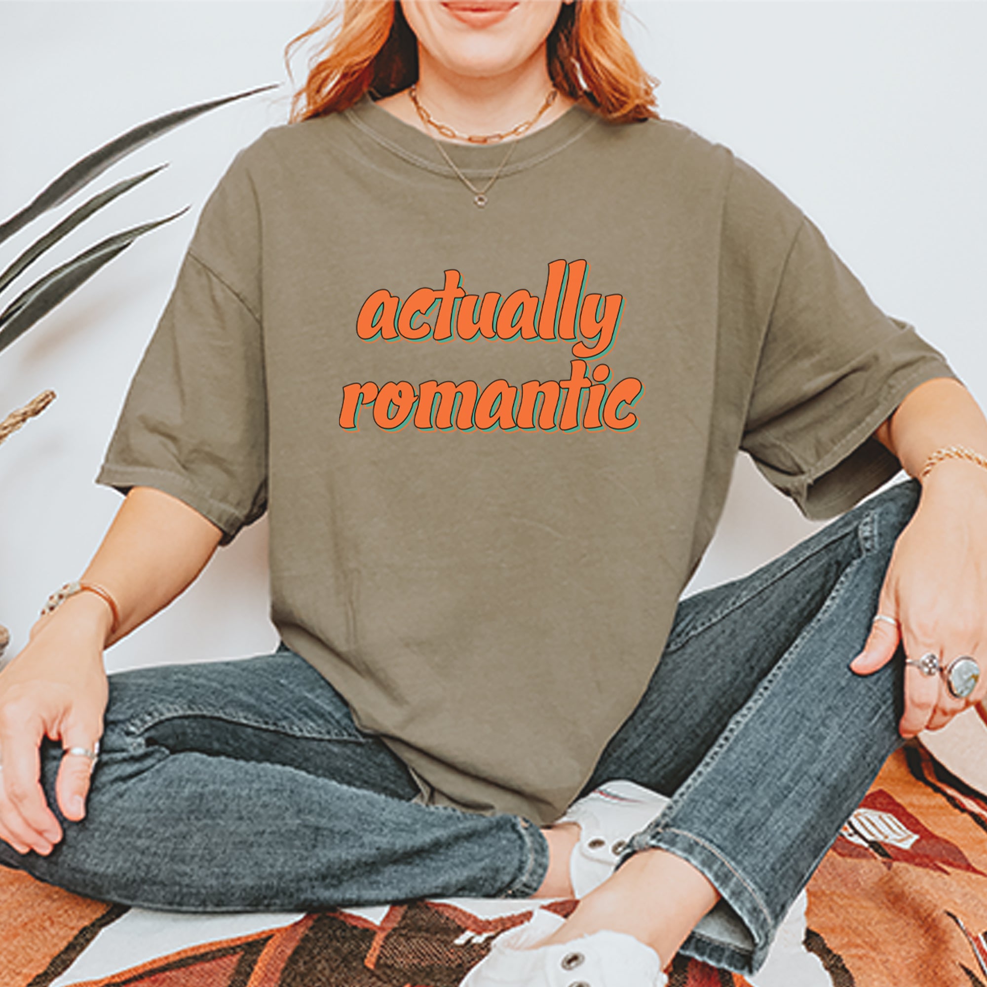 Actually Romantic Vintage Soft Unisex T-shirt 